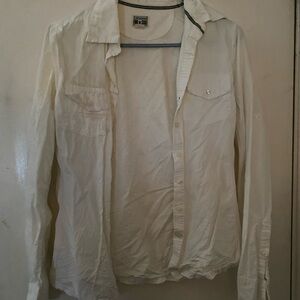 Converse white button down size medium